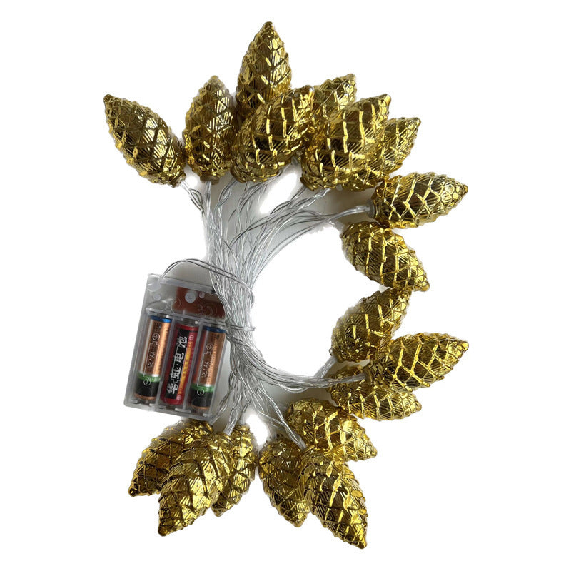 HKM-486995 Pine Cone Light String for Holiday Decoration - 1.5m & 3m Options with USB or Battery Power