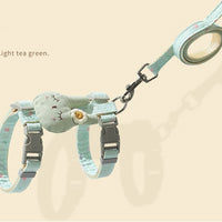 HKM-487059 Adjustable Cat Leash with Anti-Breakout Chest Strap for Small Pets