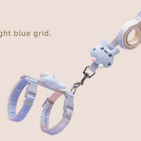 HKM-487059 Adjustable Cat Leash with Anti-Breakout Chest Strap for Small Pets