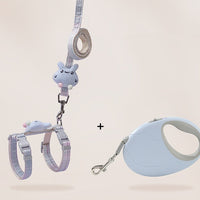 HKM-487059 Adjustable Cat Leash with Anti-Breakout Chest Strap for Small Pets