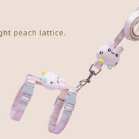 HKM-487059 Adjustable Cat Leash with Anti-Breakout Chest Strap for Small Pets