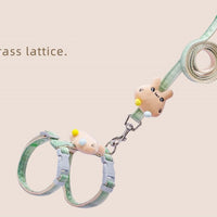 HKM-487059 Adjustable Cat Leash with Anti-Breakout Chest Strap for Small Pets