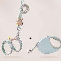 HKM-487059 Adjustable Cat Leash with Anti-Breakout Chest Strap for Small Pets