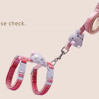 HKM-487059 Adjustable Cat Leash with Anti-Breakout Chest Strap for Small Pets