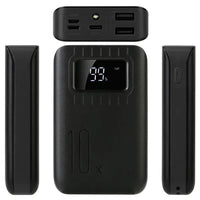 HKM-487123 10,000mAh Dual USB Portable Power Bank with Flashlight and LCD Battery Indicator