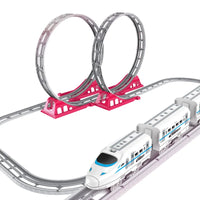 HKM-487123 Electric Train Track Set for Kids - Educational Railway Toy with Assembly Options - Ages 3 and Up