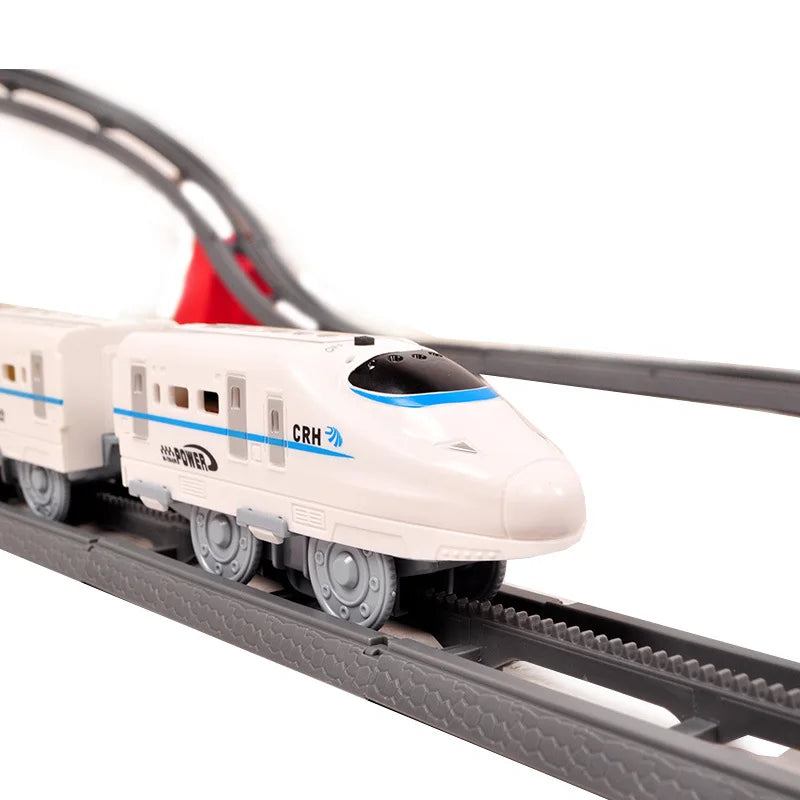 HKM-487123 Electric Train Track Set for Kids - Educational Railway Toy with Assembly Options - Ages 3 and Up