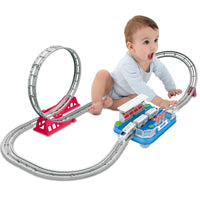HKM-487123 Electric Train Track Set for Kids - Educational Railway Toy with Assembly Options - Ages 3 and Up