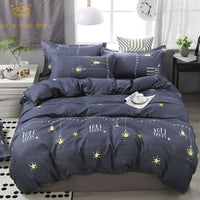 HKM-487187 Modern Cartoon Anime Duvet Cover Set - Soft and Breathable Polyester/Cotton Bedding for Double Full Queen Size