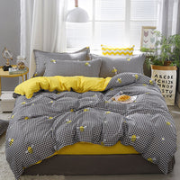 HKM-487187 Modern Cartoon Anime Duvet Cover Set - Soft and Breathable Polyester/Cotton Bedding for Double Full Queen Size