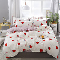 HKM-487187 Modern Cartoon Anime Duvet Cover Set - Soft and Breathable Polyester/Cotton Bedding for Double Full Queen Size