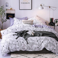 HKM-487187 Modern Cartoon Anime Duvet Cover Set - Soft and Breathable Polyester/Cotton Bedding for Double Full Queen Size