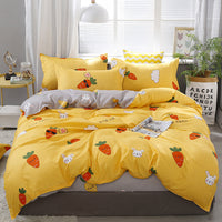 HKM-487187 Modern Cartoon Anime Duvet Cover Set - Soft and Breathable Polyester/Cotton Bedding for Double Full Queen Size