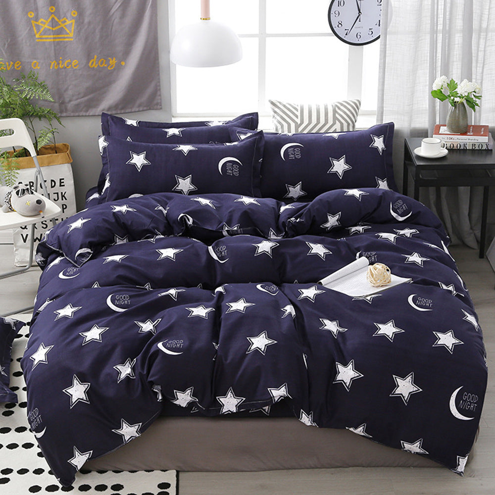 HKM-487187 Modern Cartoon Anime Duvet Cover Set - Soft and Breathable Polyester/Cotton Bedding for Double Full Queen Size