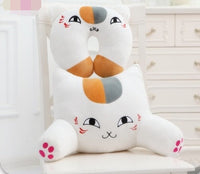 HKM-487251 Cute Plush Cat Cushion Bed and Lumbar Support Pillow for Office, Sofa, and Car