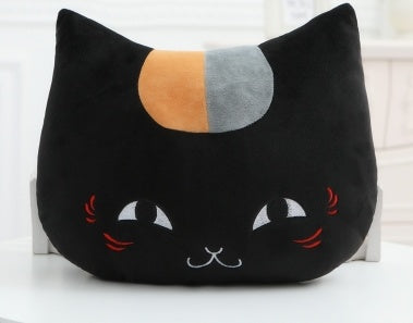 HKM-487251 Cute Plush Cat Cushion Bed and Lumbar Support Pillow for Office, Sofa, and Car