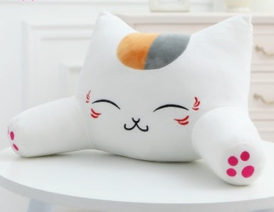 HKM-487251 Cute Plush Cat Cushion Bed and Lumbar Support Pillow for Office, Sofa, and Car
