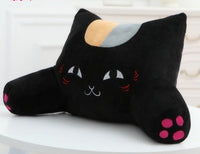 HKM-487251 Cute Plush Cat Cushion Bed and Lumbar Support Pillow for Office, Sofa, and Car