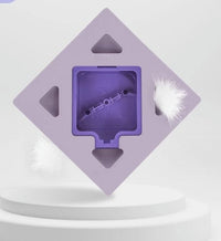 HKM-487315 Intelligent Magic Box with Feathers for Cats - Electric Interactive Toy in Matcha Green and Taro Purple