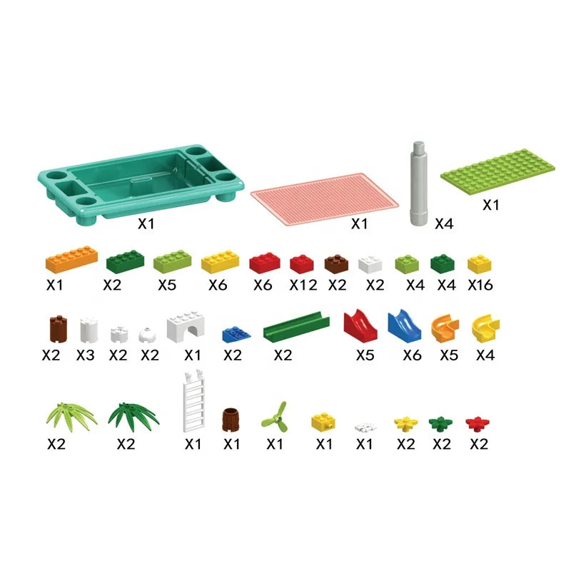 Kids Intelligent DIY Learning Building Blocks Set - 316 Pcs Modern Educational Toy for Ages 2-4