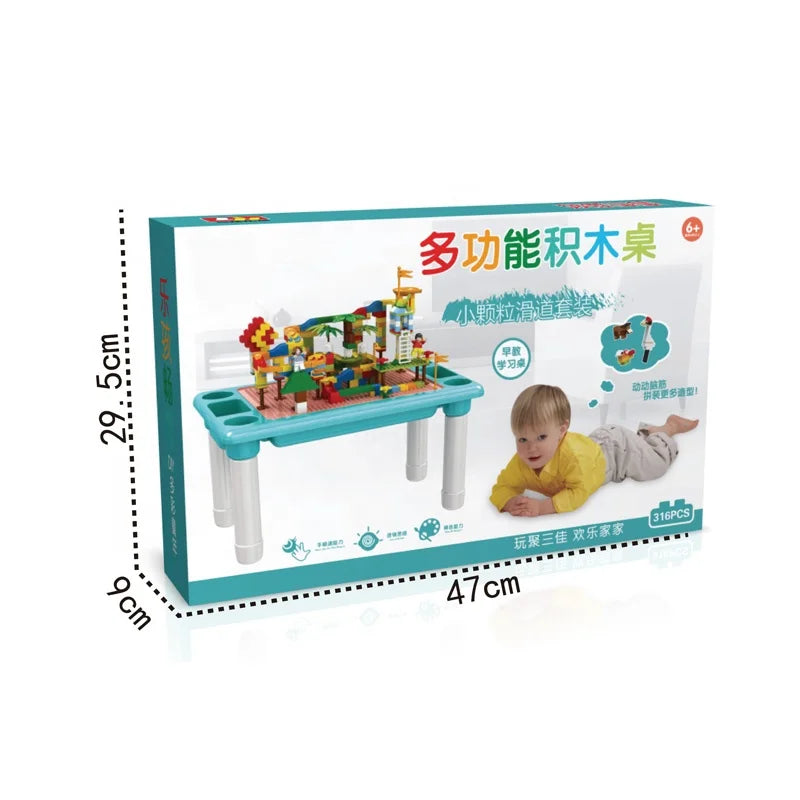 Kids Intelligent DIY Learning Building Blocks Set - 316 Pcs Modern Educational Toy for Ages 2-4