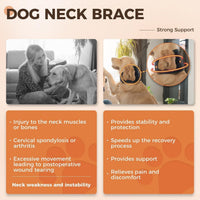 HKM-487571 Dog Neck Brace Supports Cervical Vertebral Sprains Instability, Neck Brace For Dog Cervical Collar,Helps Puppy Recover