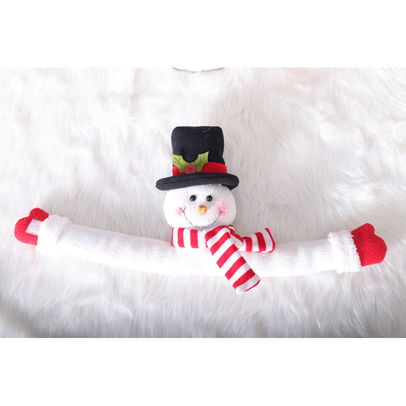 HKM-487635 Snowman Decorative Curtain Buckle with Velcro for Holiday Home Decor
