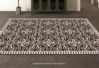 HKM-487699 Checkered Black and White Crystal Velvet Area Rug – Modern Square Carpet for Living Room and Bedroom
