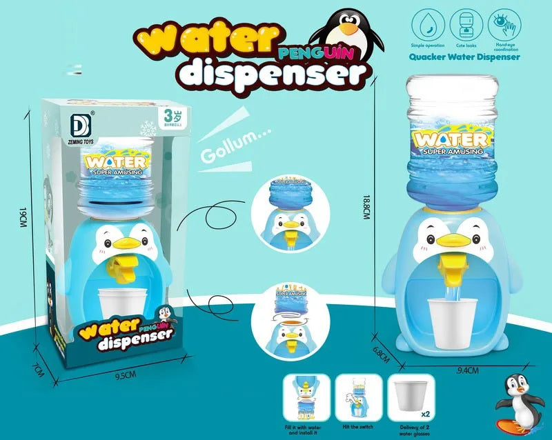 HKM-487699 Mini Penguin Duck Water Dispenser Kitchen Toy for Kids Ages 2-14