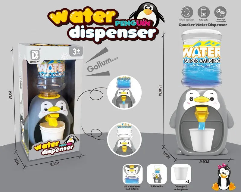 HKM-487699 Mini Penguin Duck Water Dispenser Kitchen Toy for Kids Ages 2-14