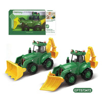 HKM-487827 Friction-Powered Farm Tractor Assembly Set with Lights and Music for Kids Ages 2-7