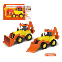 HKM-487827 Friction-Powered Farm Tractor Assembly Set with Lights and Music for Kids Ages 2-7