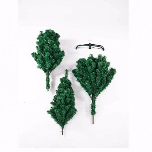 HKM-488147 7ft Green PVC Christmas Tree with 1100 Branches and Metal Base