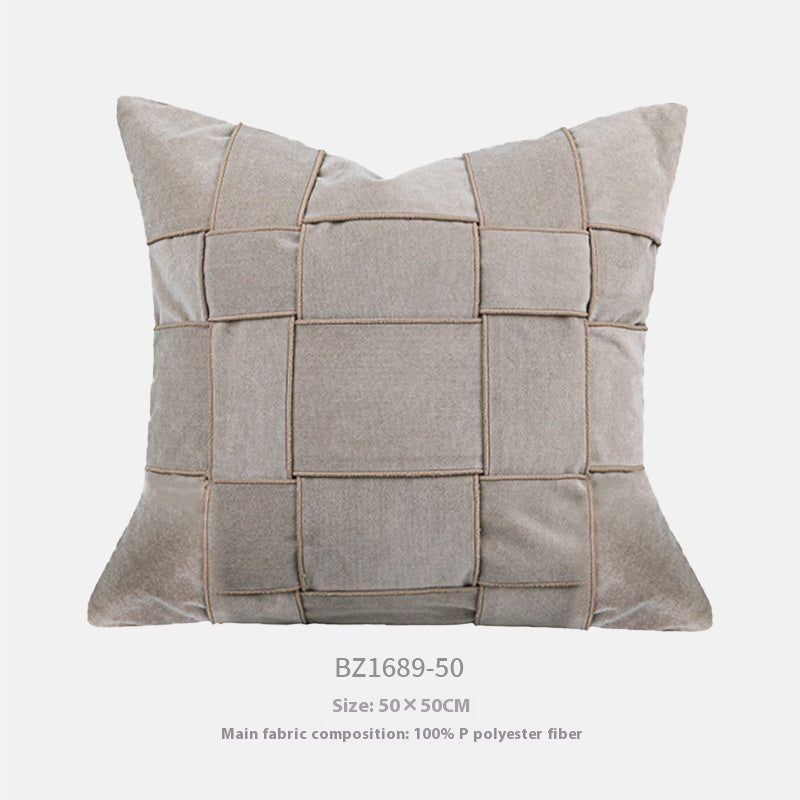 HKM-488147 Chenille Woven Pillow Cushion in Various Colors - 50x50cm Pillowcase Option