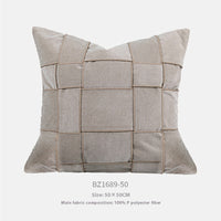 HKM-488147 Chenille Woven Pillow Cushion in Various Colors - 50x50cm Pillowcase Option