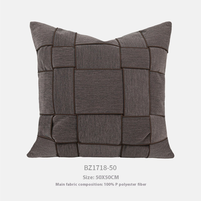 HKM-488147 Chenille Woven Pillow Cushion in Various Colors - 50x50cm Pillowcase Option