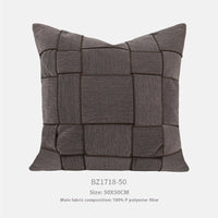 HKM-488147 Chenille Woven Pillow Cushion in Various Colors - 50x50cm Pillowcase Option