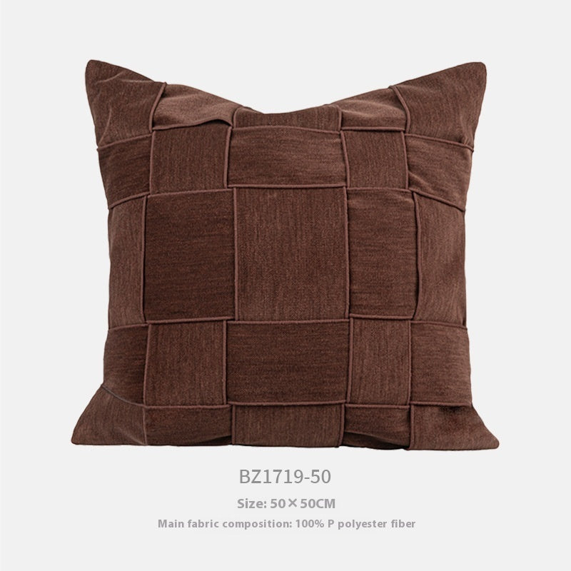 HKM-488147 Chenille Woven Pillow Cushion in Various Colors - 50x50cm Pillowcase Option