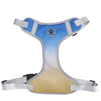 HKM-488211 Gradient Color Reflective Dog Chest and Back Harness - Adjustable Polyester Strap