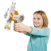 HKM-488275 Cute Rabbit Fully Automatic Electric Bubble Blower Toy for Kids, 10 Holes Bubble Machine