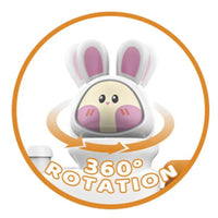 HKM-488275 Cute Rabbit Fully Automatic Electric Bubble Blower Toy for Kids, 10 Holes Bubble Machine