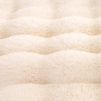 HKM-488339 Cozy Solid Color Rabbit Plush Blanket and Pillow Covers for Winter Use
