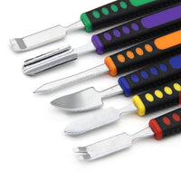 HKM-488403 6-Piece Metal Spudger Pry Tool Set for Precision Device Disassembly