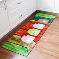 HKM-488403 Long Printed Polyester Floor Mat for Bathroom and Kitchen, 60x180cm Size