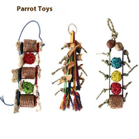 HKM-488467 Creative Parrot Corn Cob Bite String Wooden Bite Toy