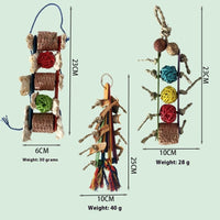HKM-488467 Creative Parrot Corn Cob Bite String Wooden Bite Toy
