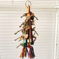 HKM-488467 Creative Parrot Corn Cob Bite String Wooden Bite Toy