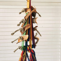 HKM-488467 Creative Parrot Corn Cob Bite String Wooden Bite Toy