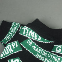 HKM-488595 Stylish Wool Sweater for Dogs and Cats with Street Slogan Print in Black