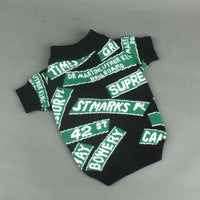 HKM-488595 Stylish Wool Sweater for Dogs and Cats with Street Slogan Print in Black